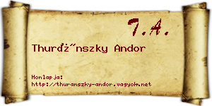 Thuránszky Andor névjegykártya